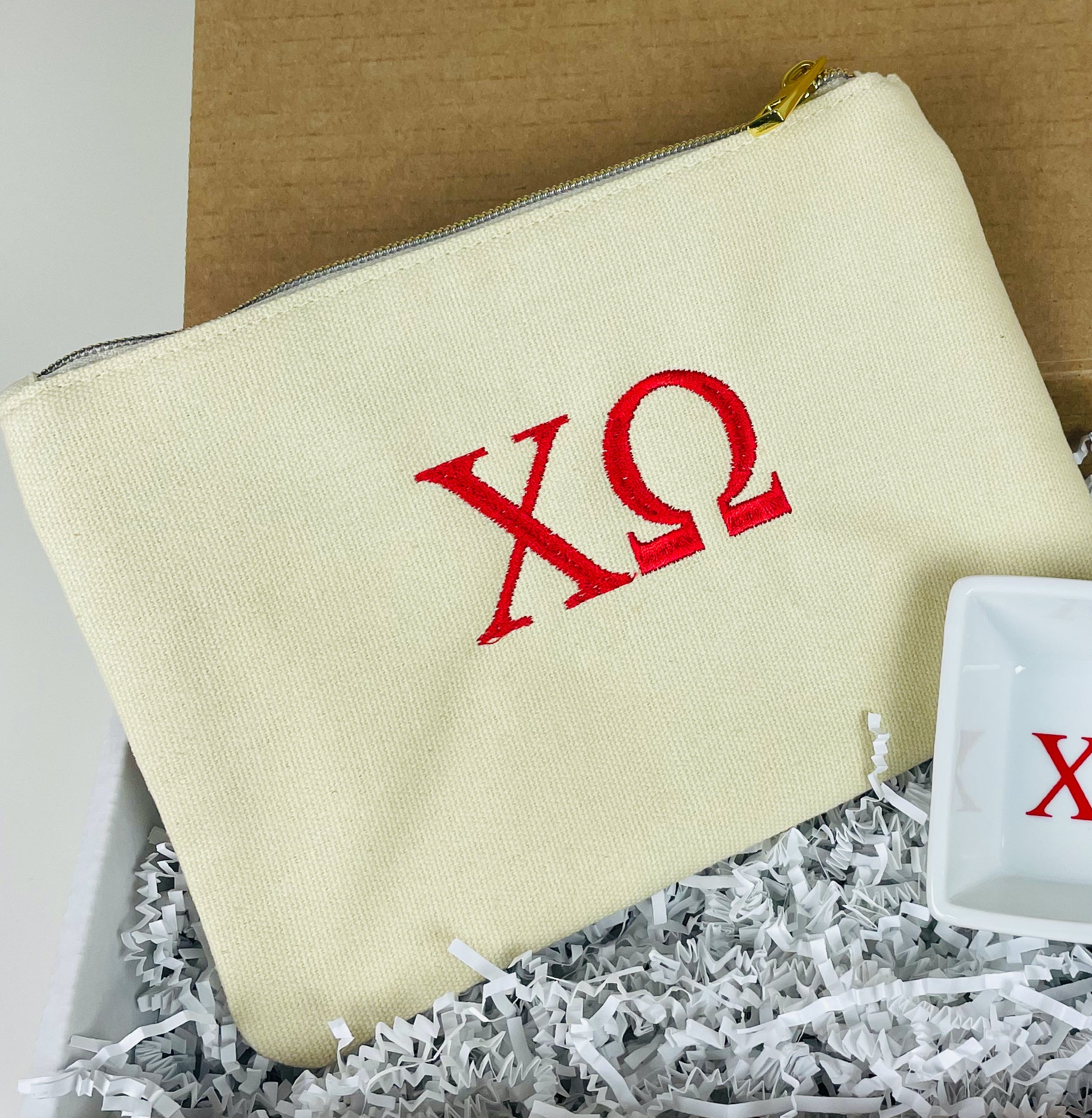 Chi Omega Sorority Makeup Bag