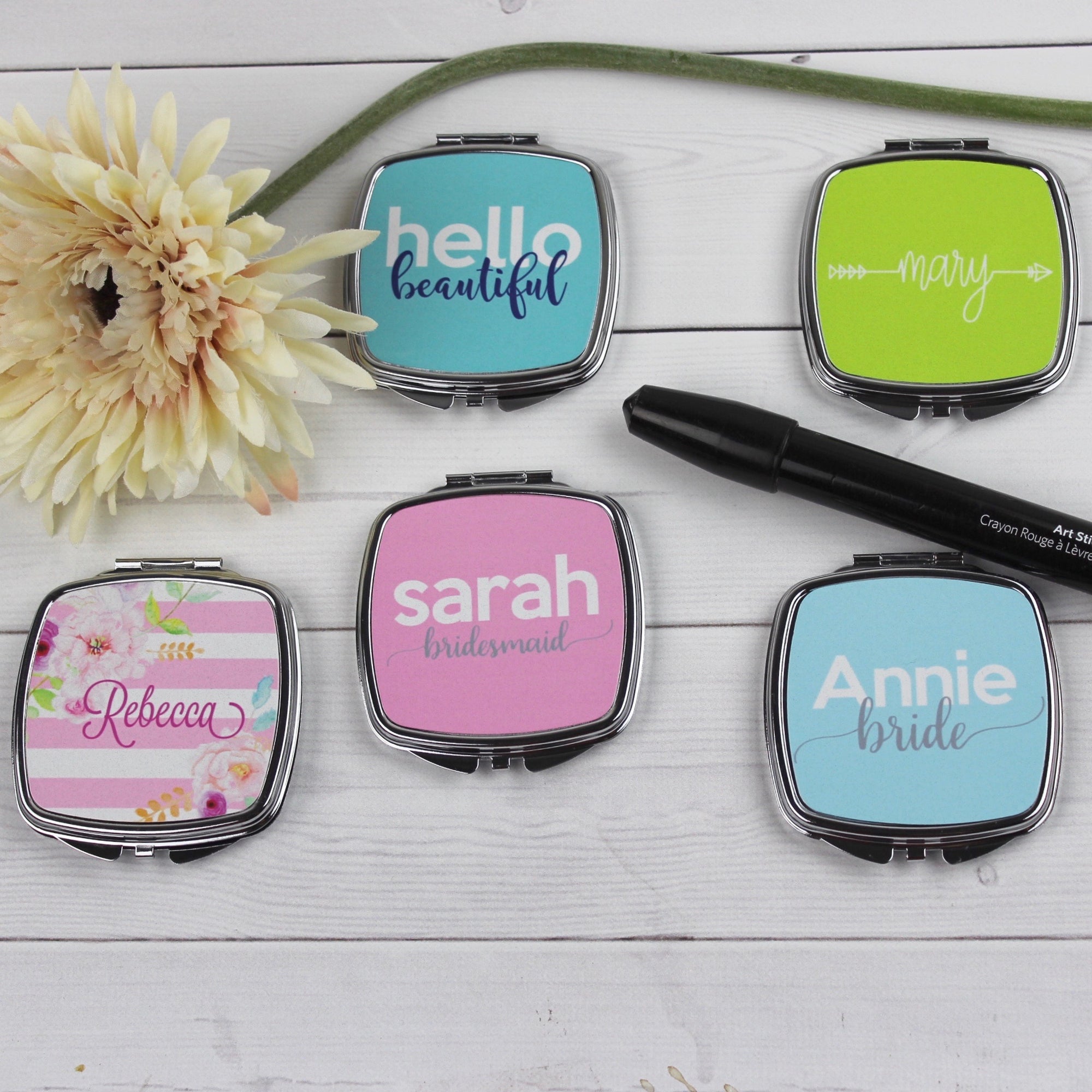 Custom Design Personalized Compact Purse Mirror