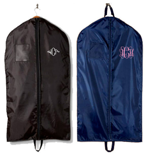 Canvas Garment Bag Personalized with Monogram {Various Colors}
