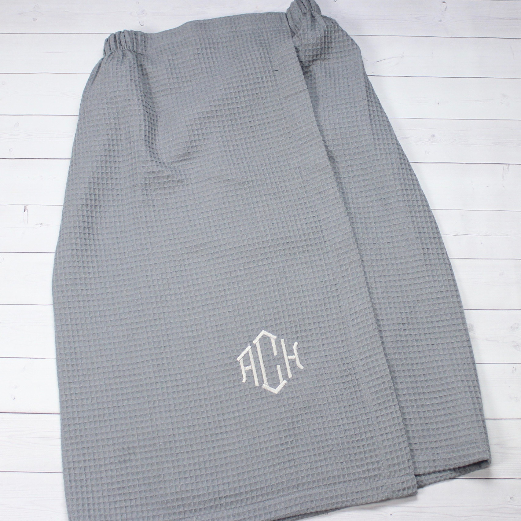 Monogrammed Waffle Weave Towel Wrap