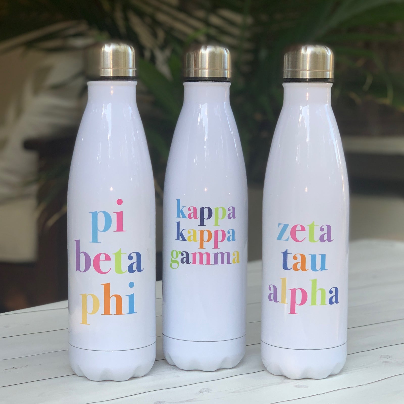 Sorority Water Bottle - Bright Letters