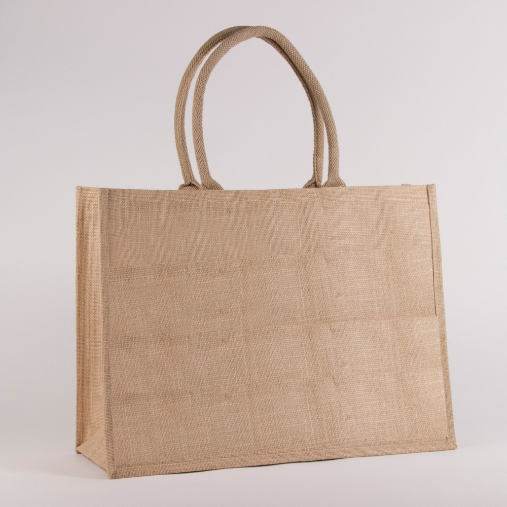 Jute Pocket Tote Bag