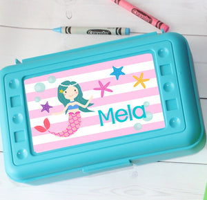 mermaid personalized pencil box