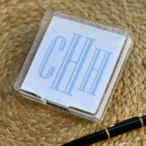 Personalized Notepaper in Acrylic Holder