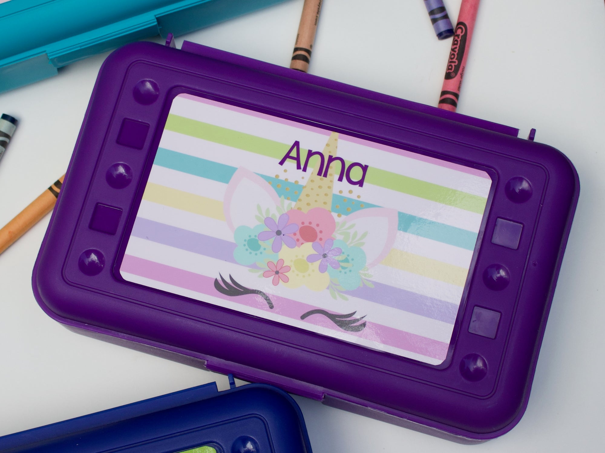 Personalized School Pencil Box - Girl Designs