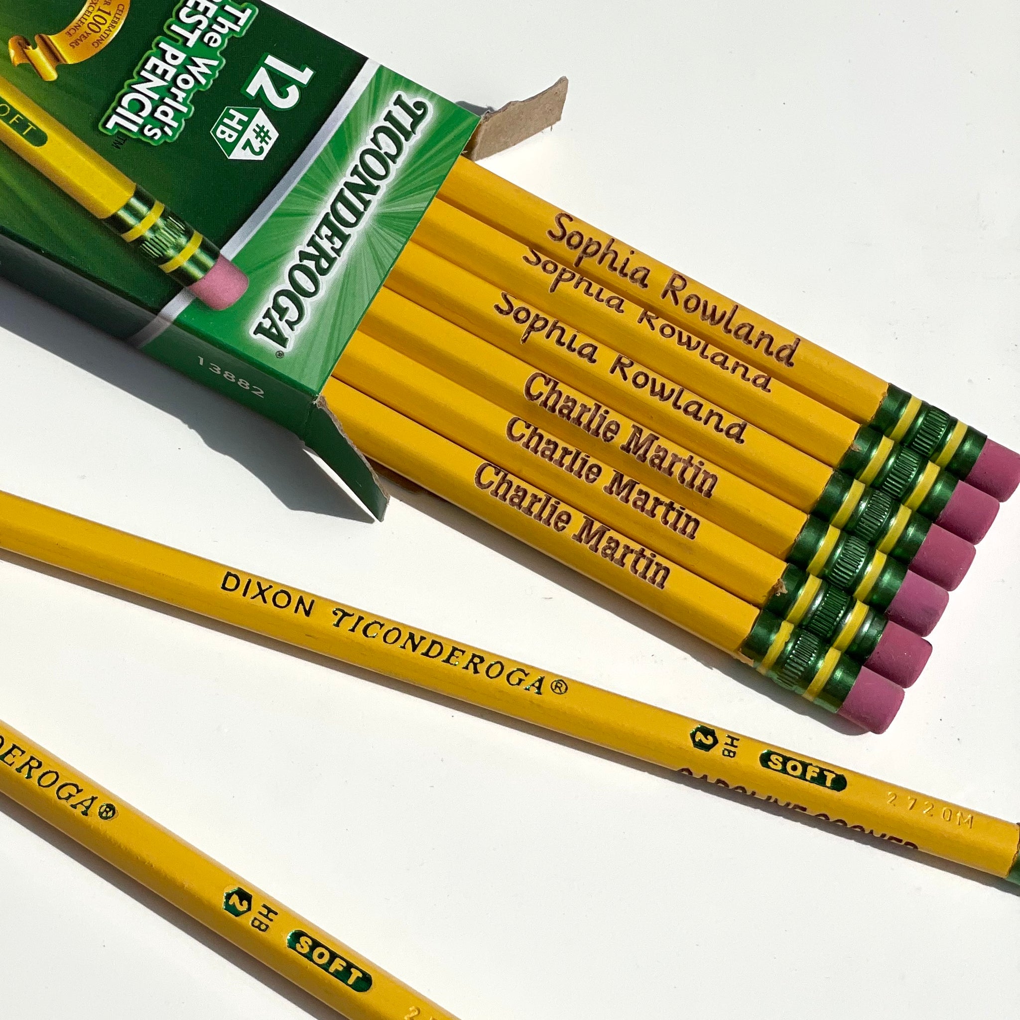 Personalized Engraved Ticonderoga #2 Pencils – Whidden's Woodshop