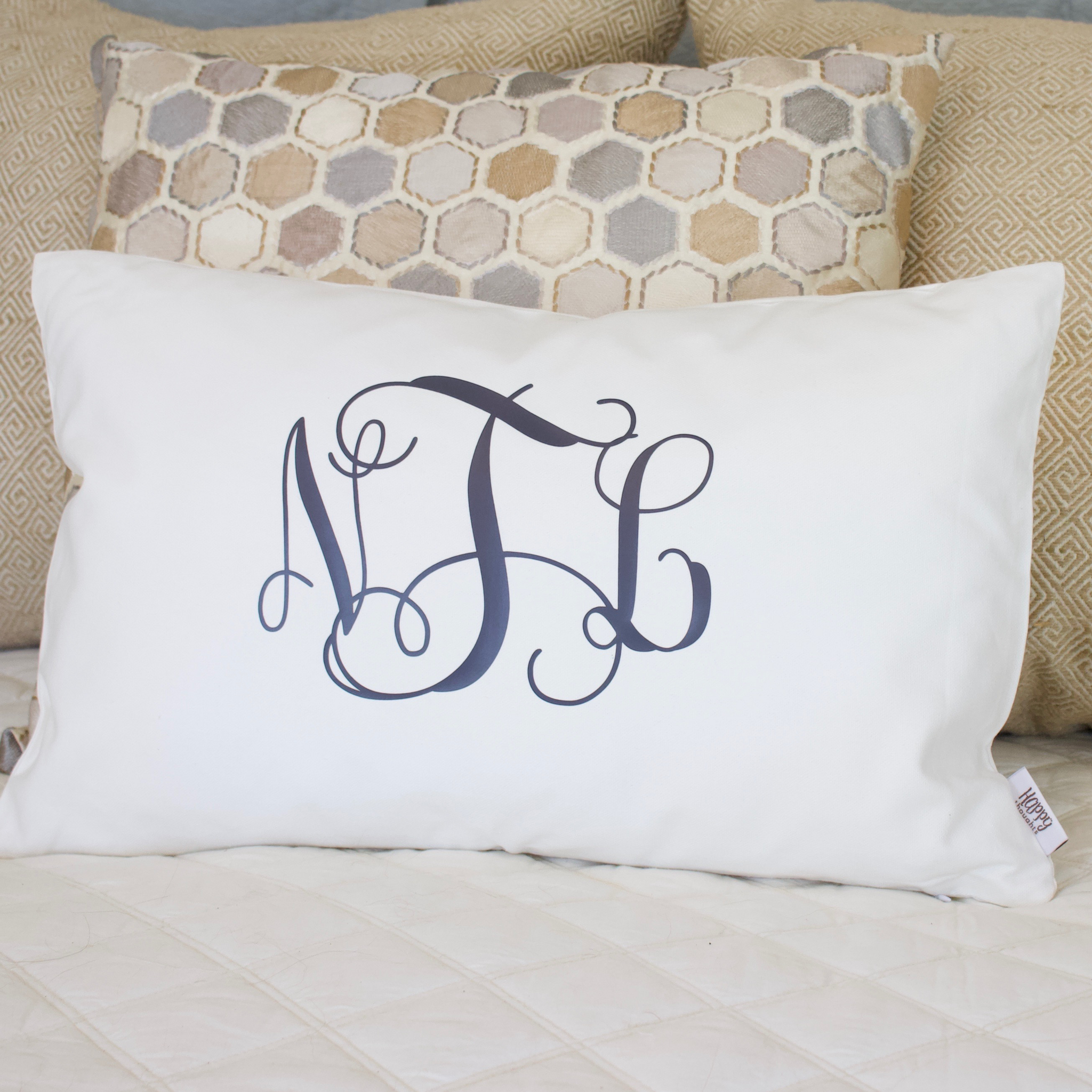 Personalized Calligraphy Monogram Throw Pillow - Favors & Flowers