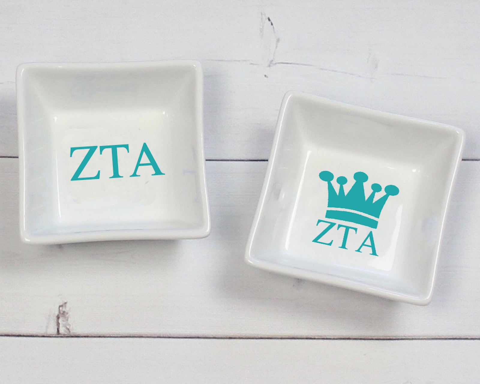 Zeta Tau Alpha Sorority Ring / Pin Dish