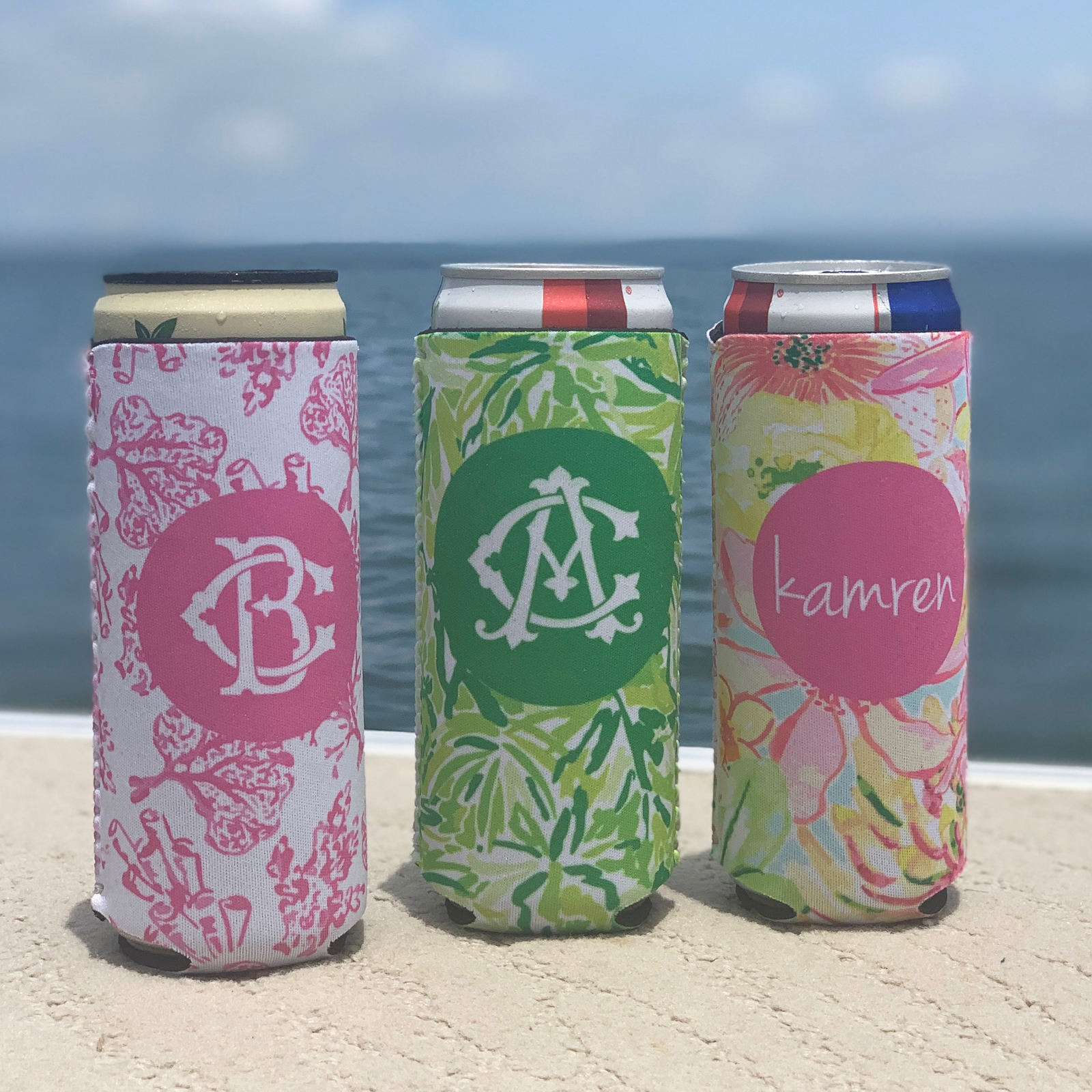 Personalized Skinny Can Holder