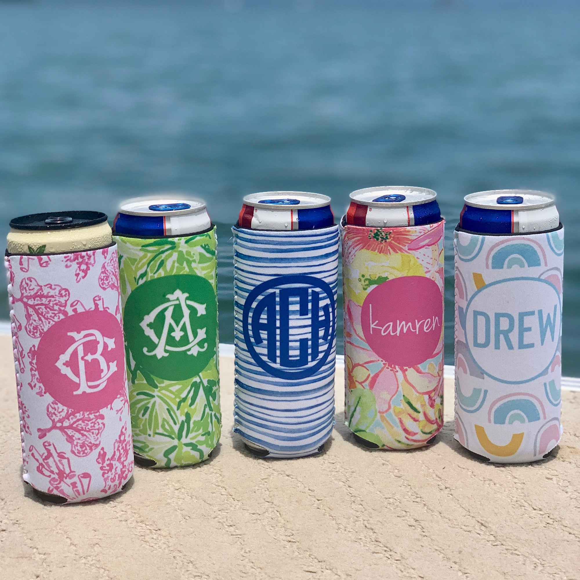 Personalized Skinny Can Holder