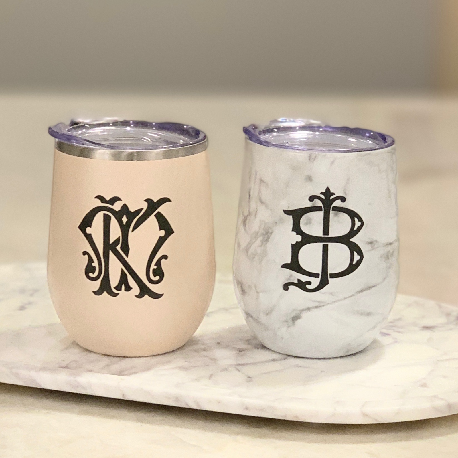 Stemless Wine Tumbler with Straw