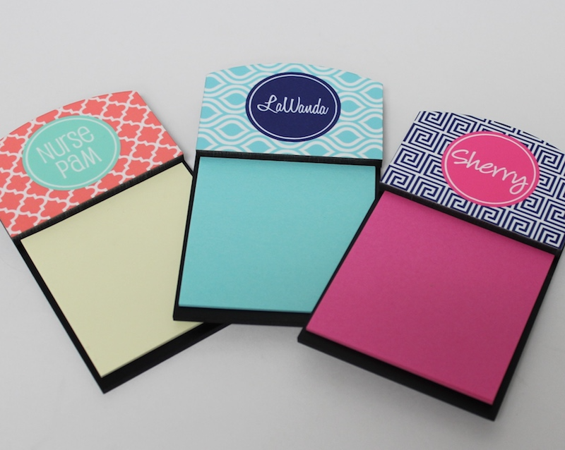 Personalized Custom Sticky Note Holders