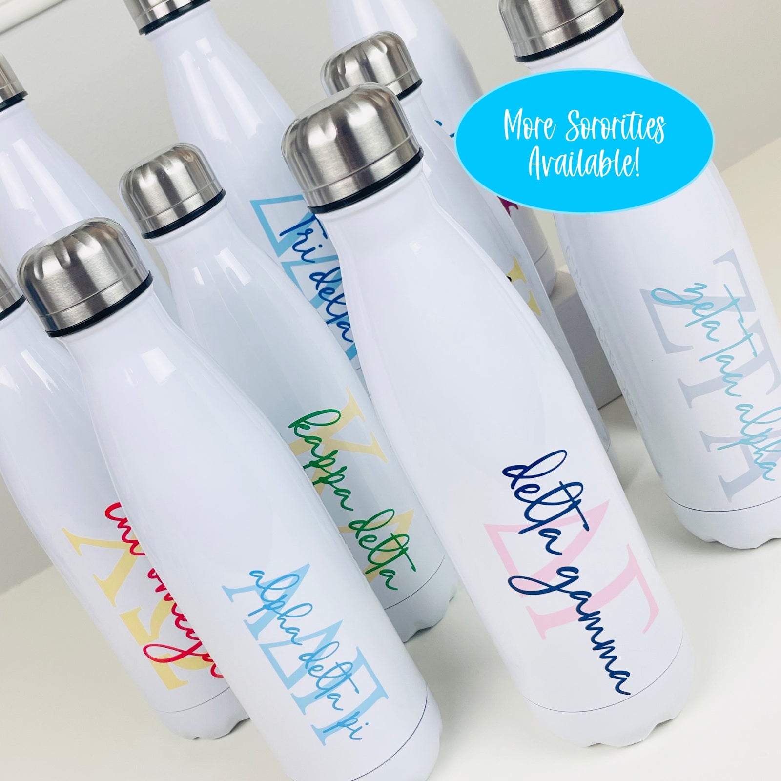 Zeta Tau Alpha Water Bottle or Skinny Tumbler