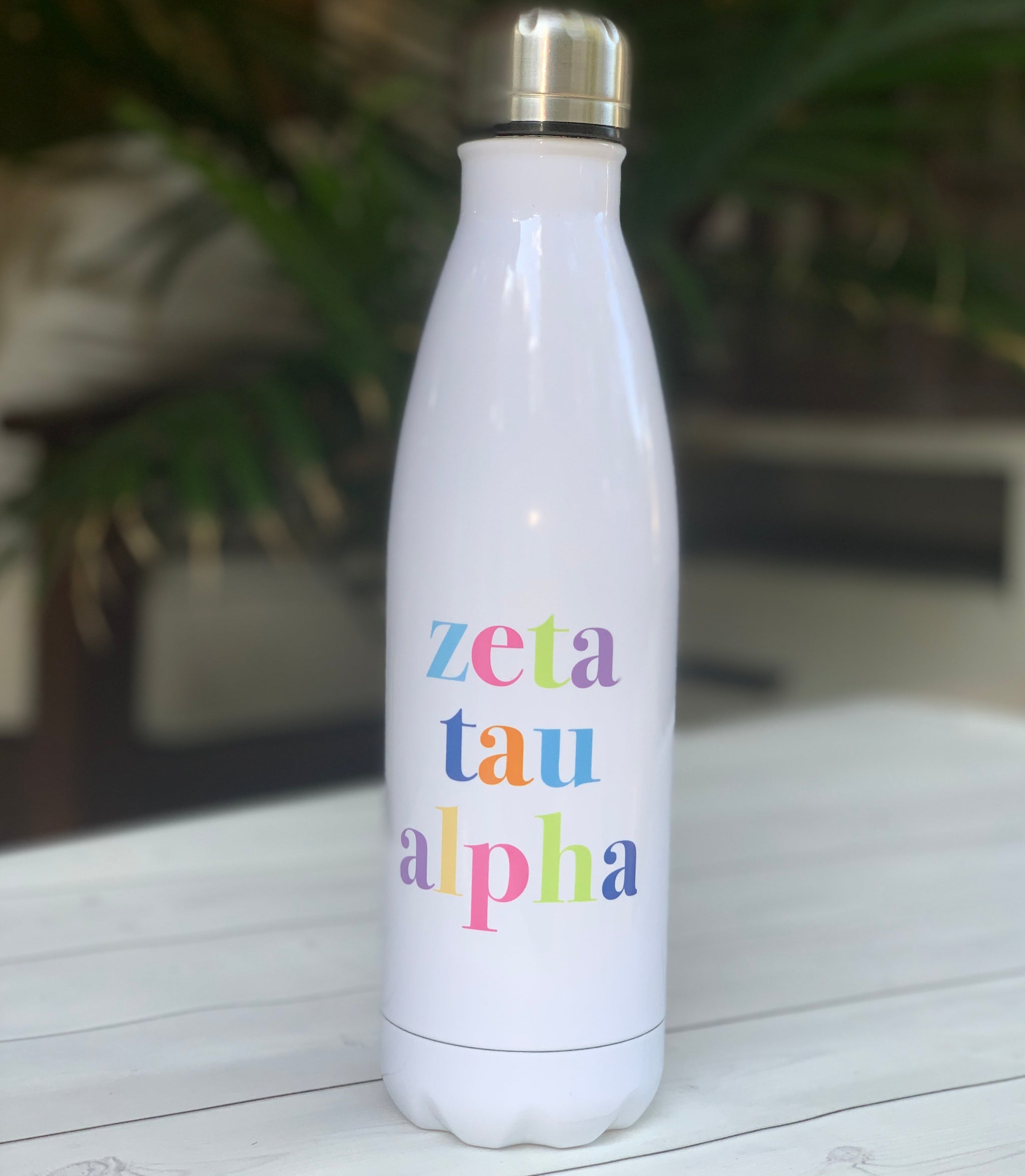 Sorority Water Bottle - Bright Letters - Happy Thoughts Gifts